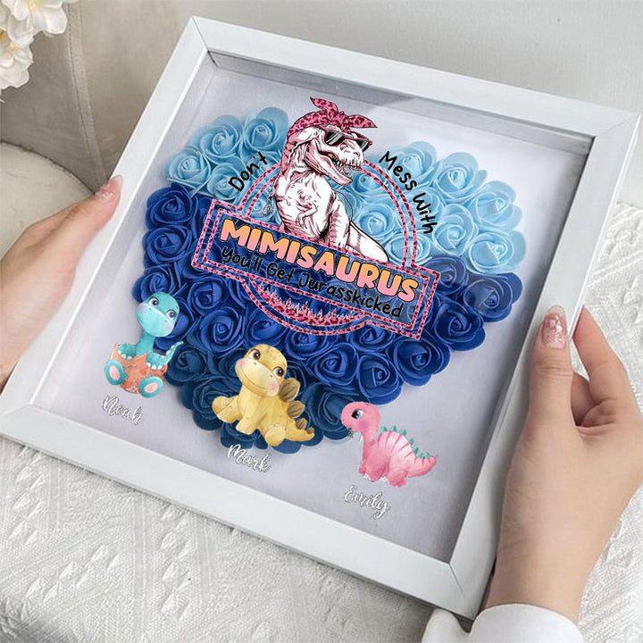 Ne plaisantez pas avec Mamasaurus, vous serez frappé par le Jurasskick - Boîte à fleurs personnalisée