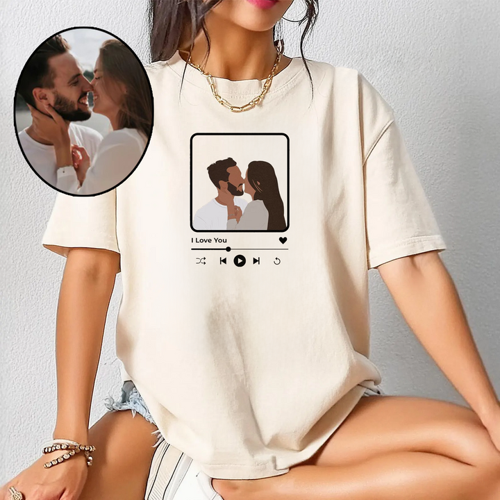Sweat-shirt photo personnalisé-Tenue de couple