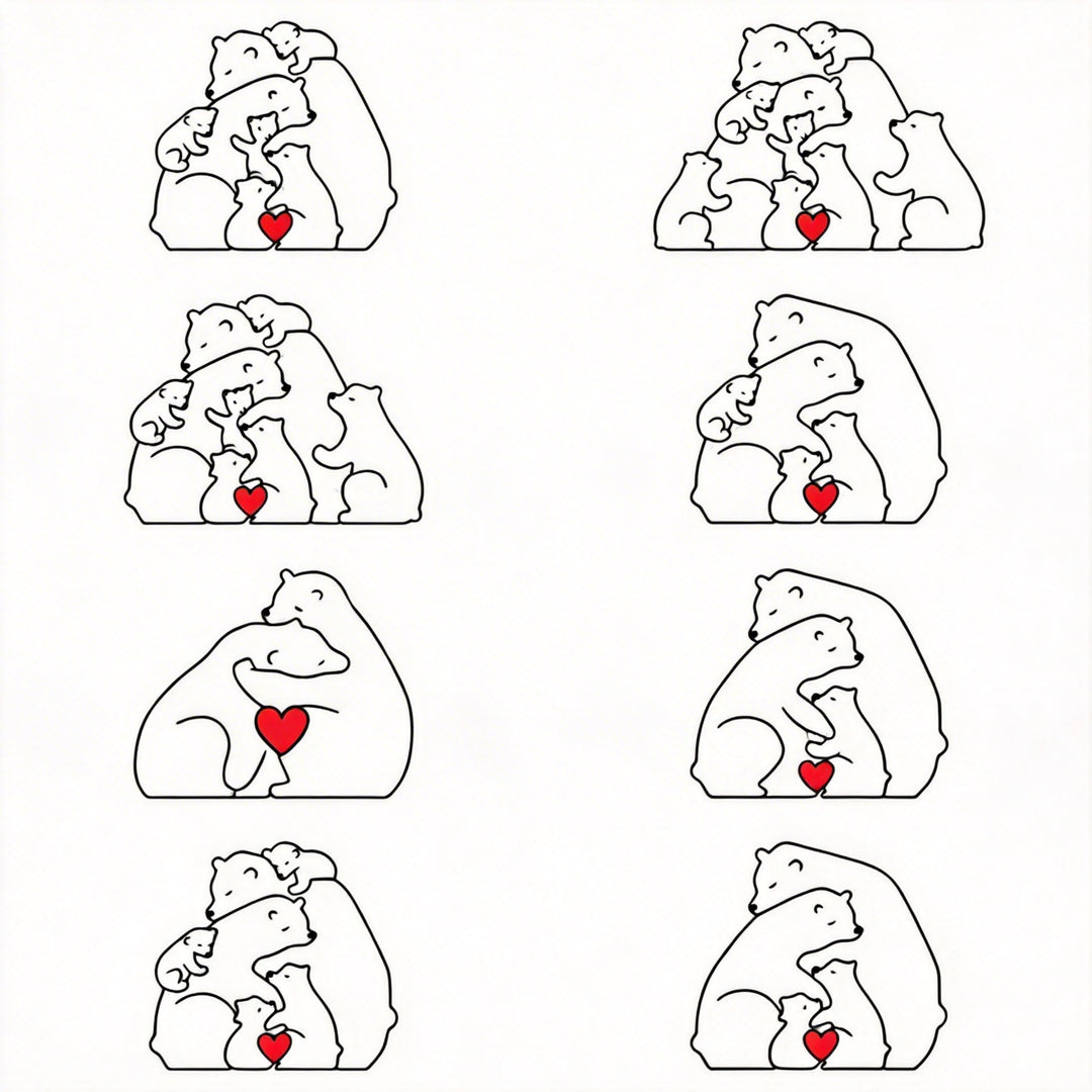 Sweats brodés avec les prénoms des enfants pour la famille Ours