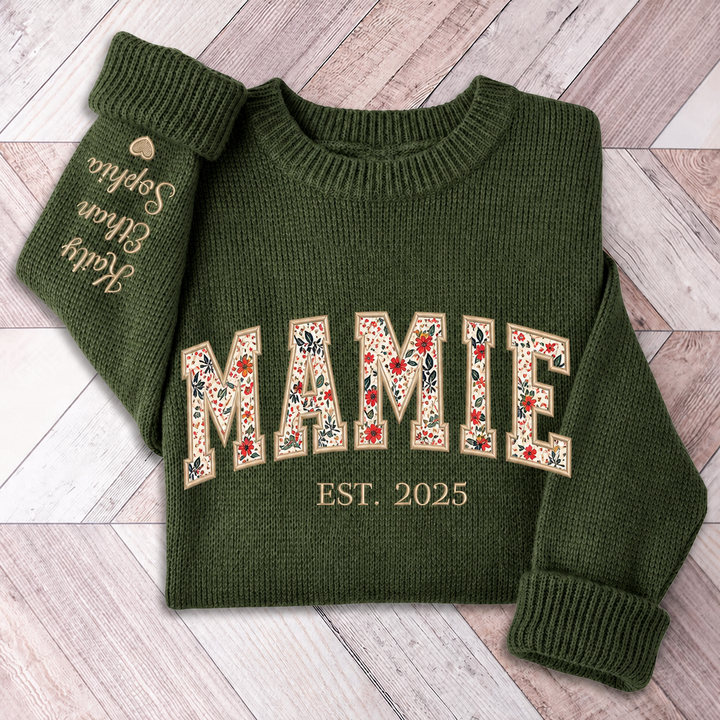Pull MAMAN en Maille Personnalisé, Cadeau pour Maman et Toute la Famille