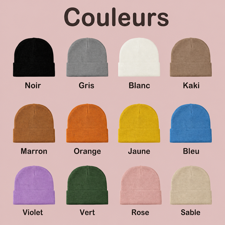 Bonnet Personnalisé Assorti pour Toute la Famille, Bébé, Enfant et Adulte
