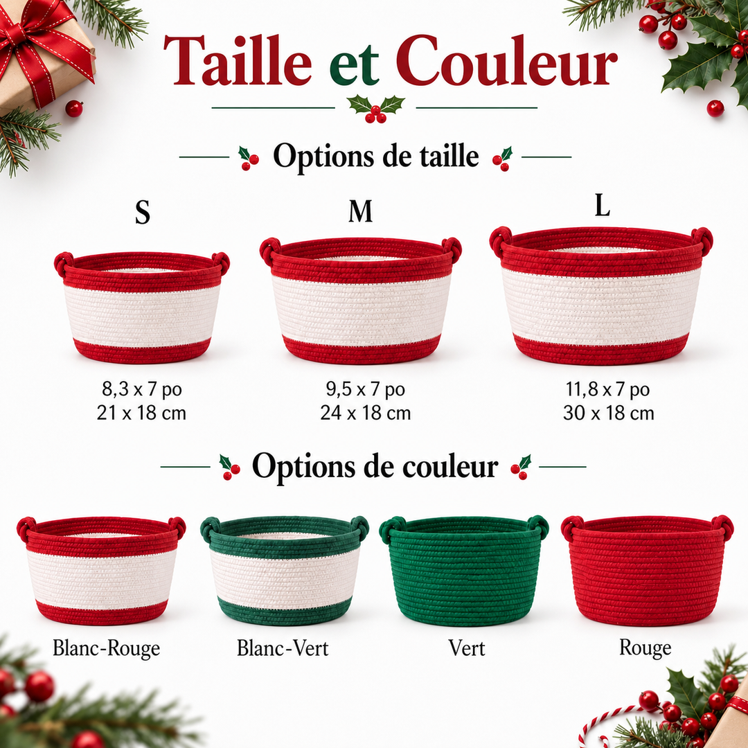 Panier de Noël personnalisé pour bébé, panier-cadeau personnalisé au prénom