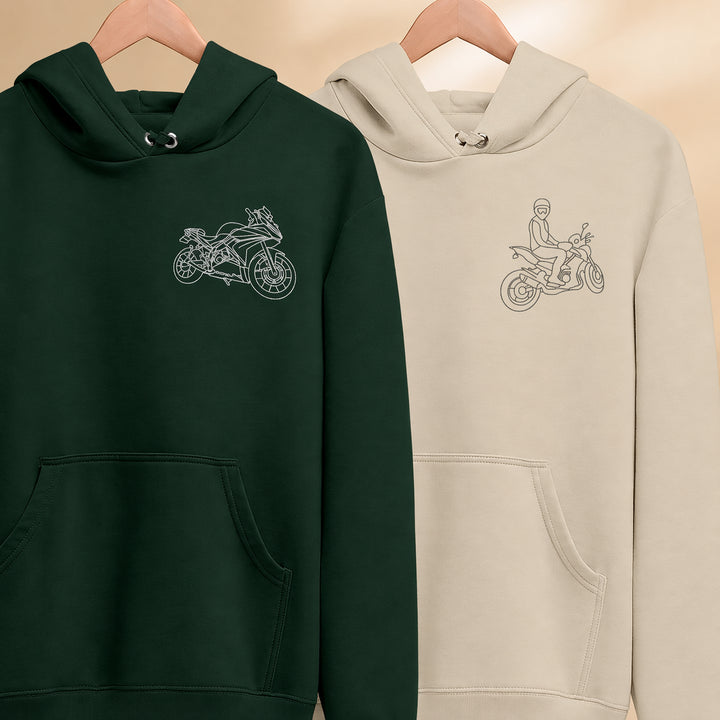 Sweat-shirt avec broderie personnalisée du contour d’une voiture – Le cadeau idéal pour les passionnés d’automobile