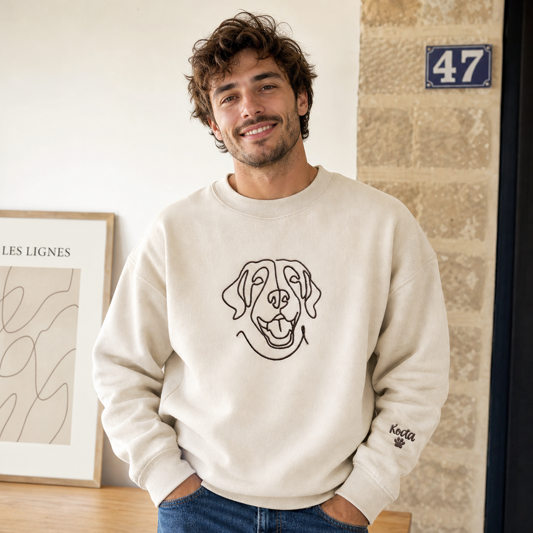 T-shirt ou Sweatshirt brodé personnalisé pour des animaux de compagnie