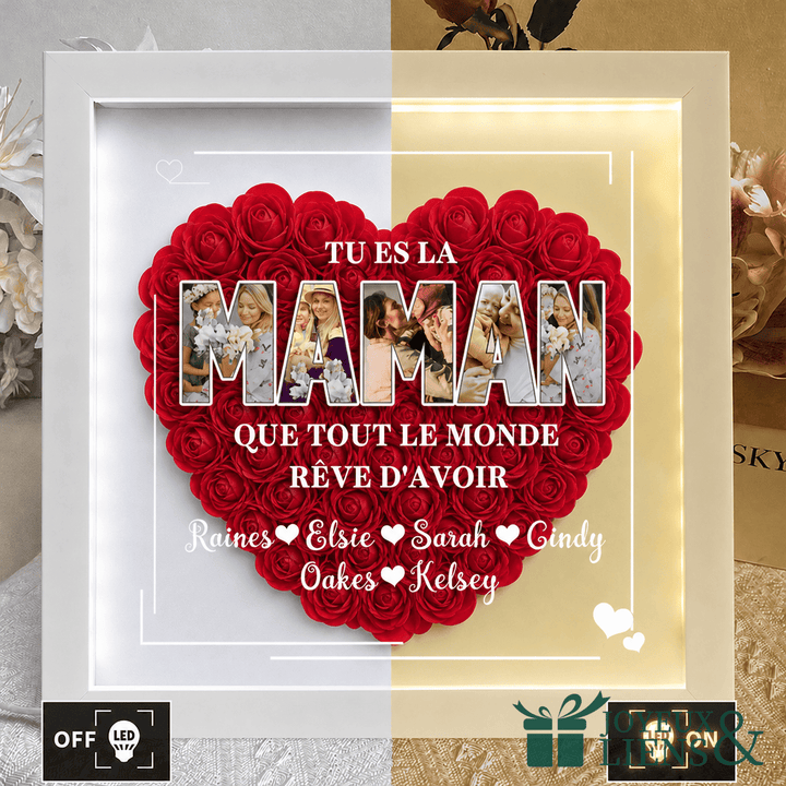 TU ES LA Maman QUE TOUT LE MONDE RÊVE D'AVOIR-Boîte à fleurs avec photos pour maman/mamie