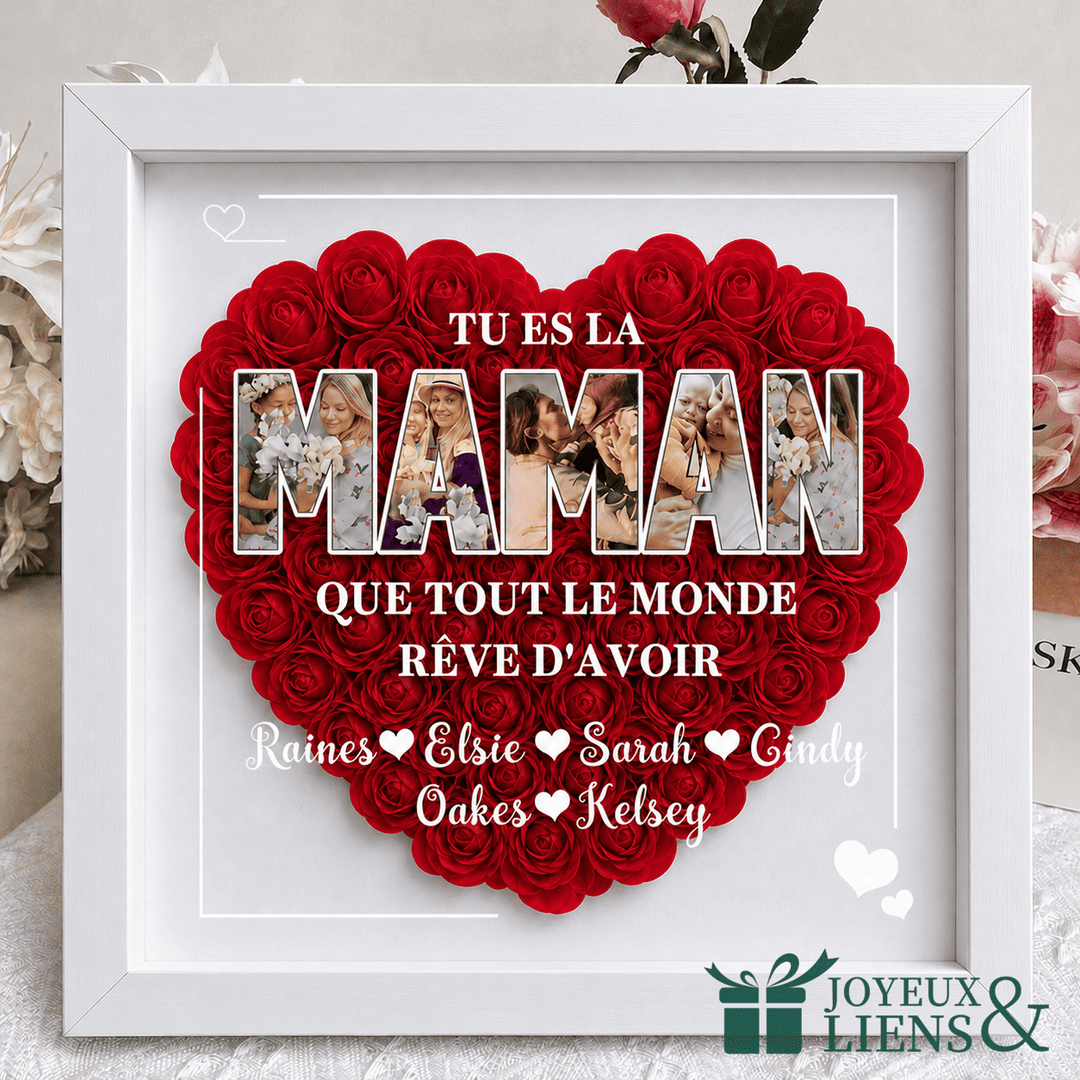 TU ES LA Maman QUE TOUT LE MONDE RÊVE D'AVOIR-Boîte à fleurs avec photos pour maman/mamie