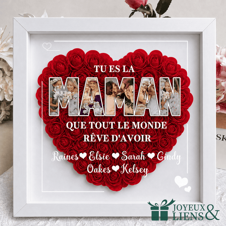 TU ES LA Maman QUE TOUT LE MONDE RÊVE D'AVOIR-Boîte à fleurs avec photos pour maman/mamie