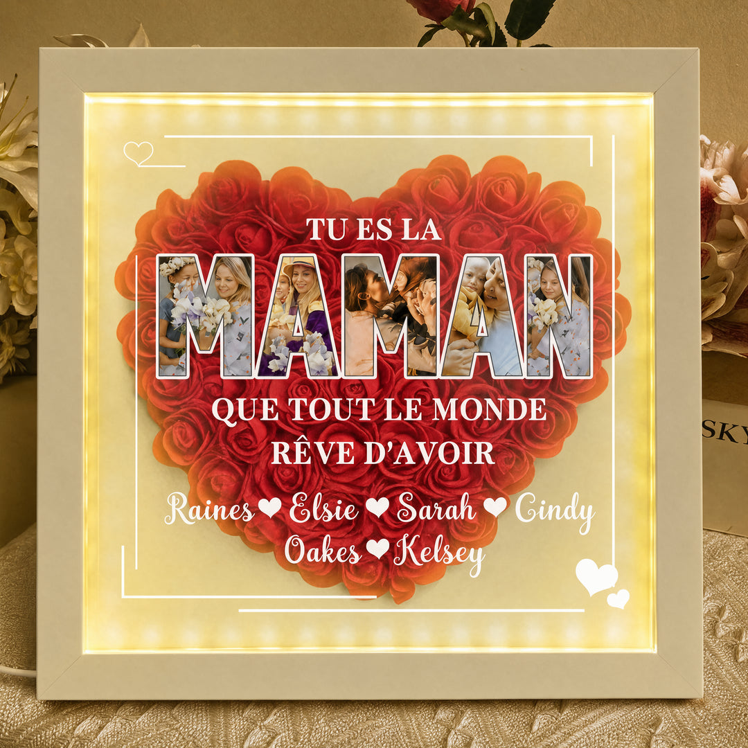 TU ES LA Maman QUE TOUT LE MONDE RÊVE D'AVOIR-Boîte à fleurs avec photos pour maman/mamie