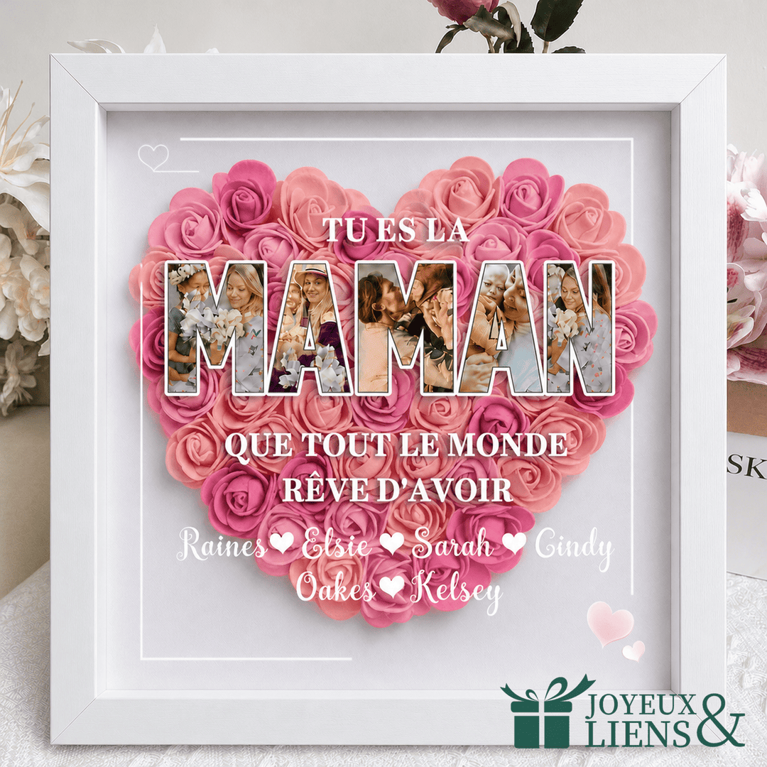 TU ES LA Maman QUE TOUT LE MONDE RÊVE D'AVOIR-Boîte à fleurs avec photos pour maman/mamie