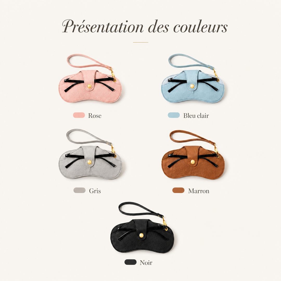 Étui à lunettes en cuir personnalisé avec un prénom, cadeau pour elle ou lui
