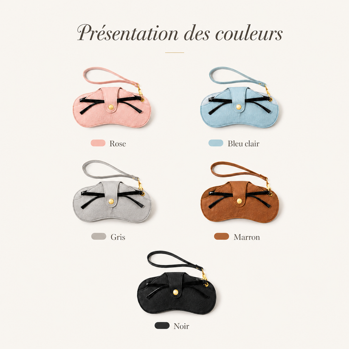 Étui à lunettes en cuir personnalisé avec un prénom, cadeau pour elle ou lui