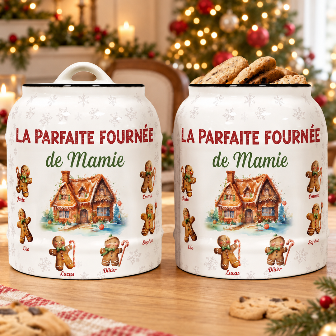 La fournée parfaite de grand-mère – Boîte à biscuits de Noël personnalisée