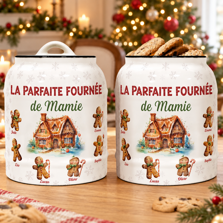 La fournée parfaite de grand-mère – Boîte à biscuits de Noël personnalisée
