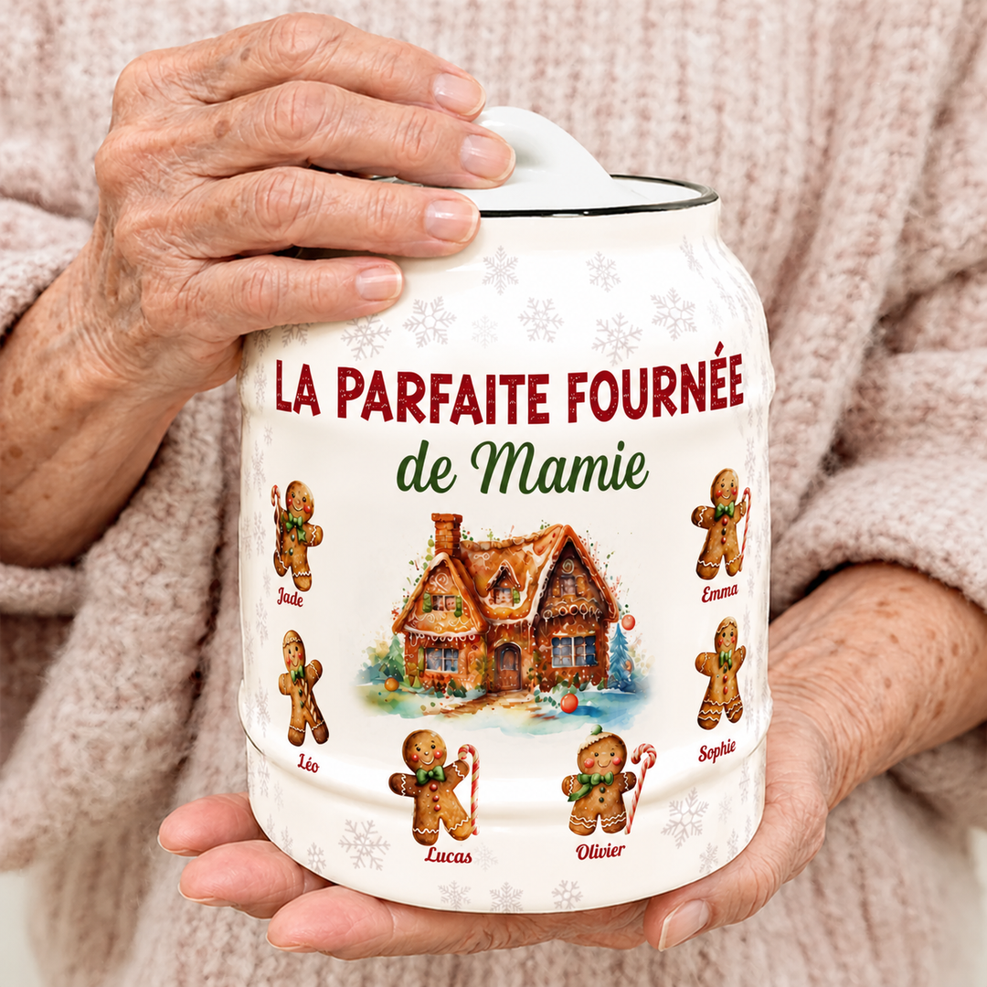 La fournée parfaite de grand-mère – Boîte à biscuits de Noël personnalisée