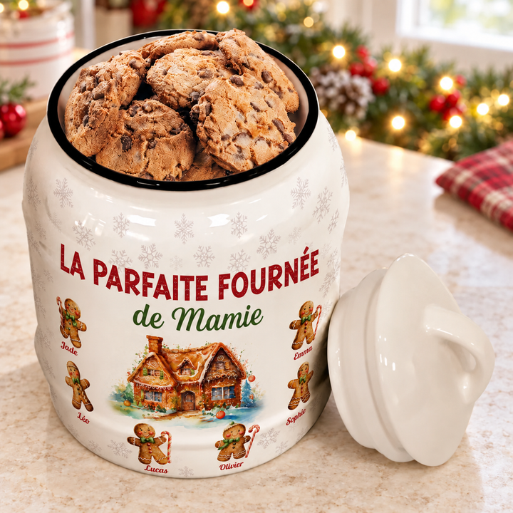 La fournée parfaite de grand-mère – Boîte à biscuits de Noël personnalisée