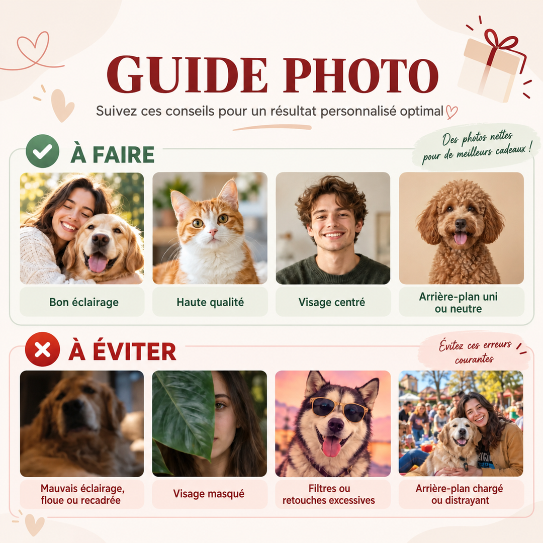 Ornement de Noël personnalisé avec photo de famille – Un souvenir à conserver
