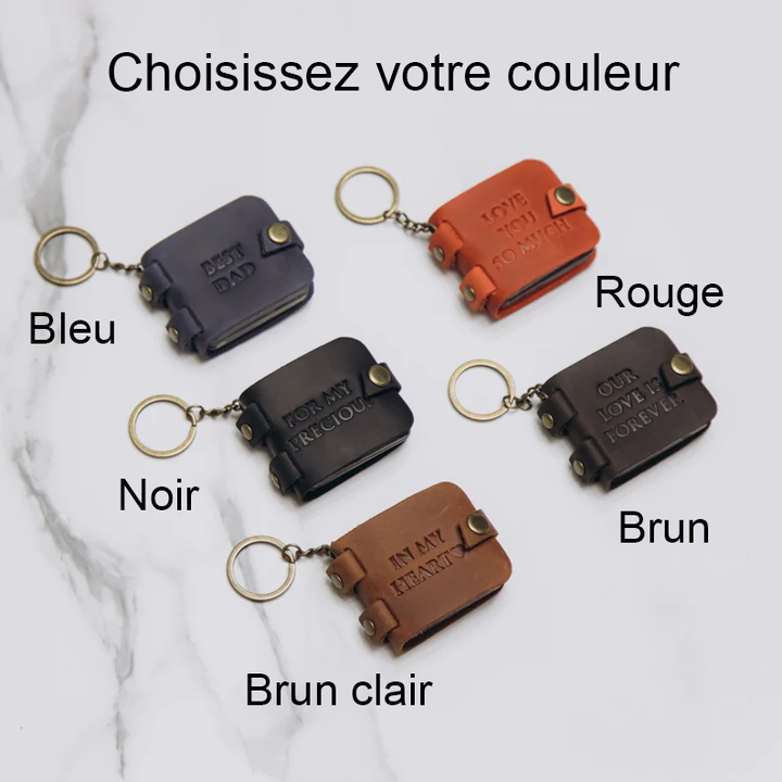 Mini album photo porte-clés personnalisé