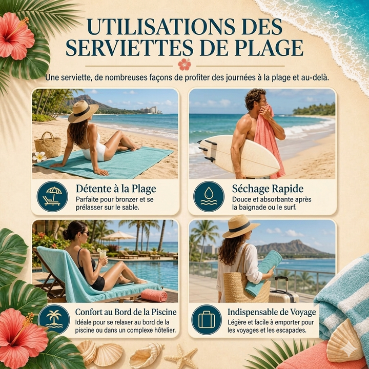 Serviette de plage personnalisée avec portrait de votre animal