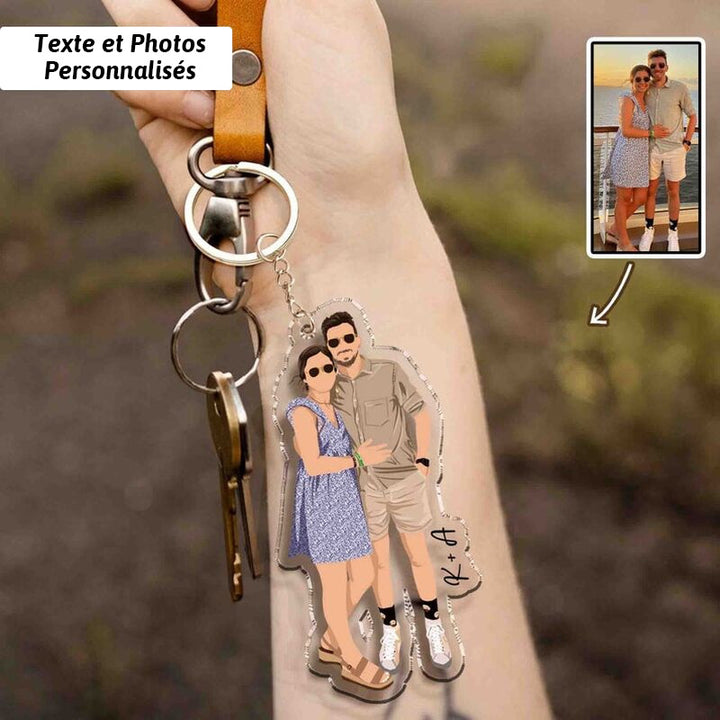 Porte-clés photo acrylique personnalisé