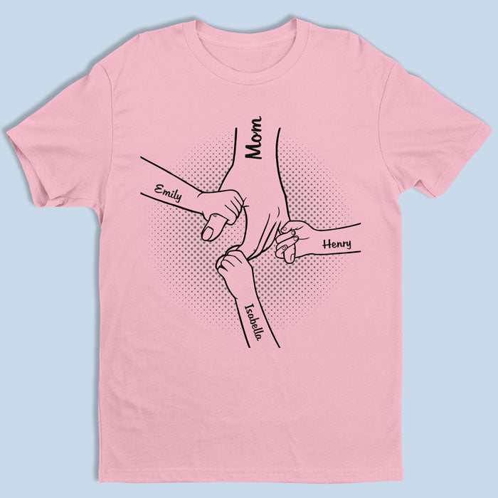 Main dans la main - T-shirts/sweats personnalisés imprimés pour la famille/PAPA/MAMAN