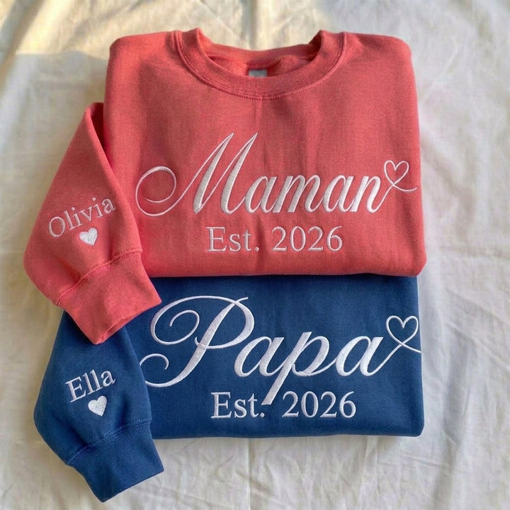 T-shirt/Sweatshirt Brodé pour maman- Cadeau Parfait pour la Fête des Mères
