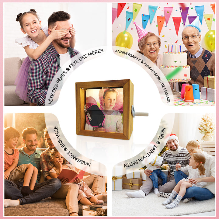 Boîte à Flipbook à Manivelle pour Maman – Souvenir Spécial et Personnalisé