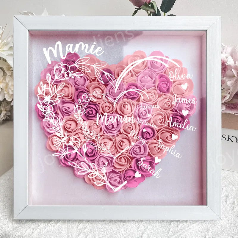 Votre amour a construit cette famille, votre cœur la maintient ensemble - Boîte à fleurs personnalisée pour la famille