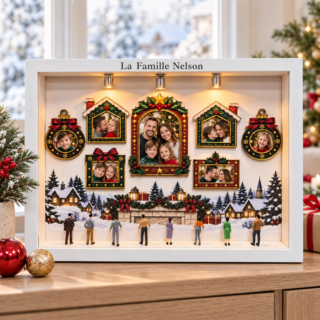 Mini-musée en boîte pour Noël, à personnaliser soi-même avec éclairage – Cadeau de Noël