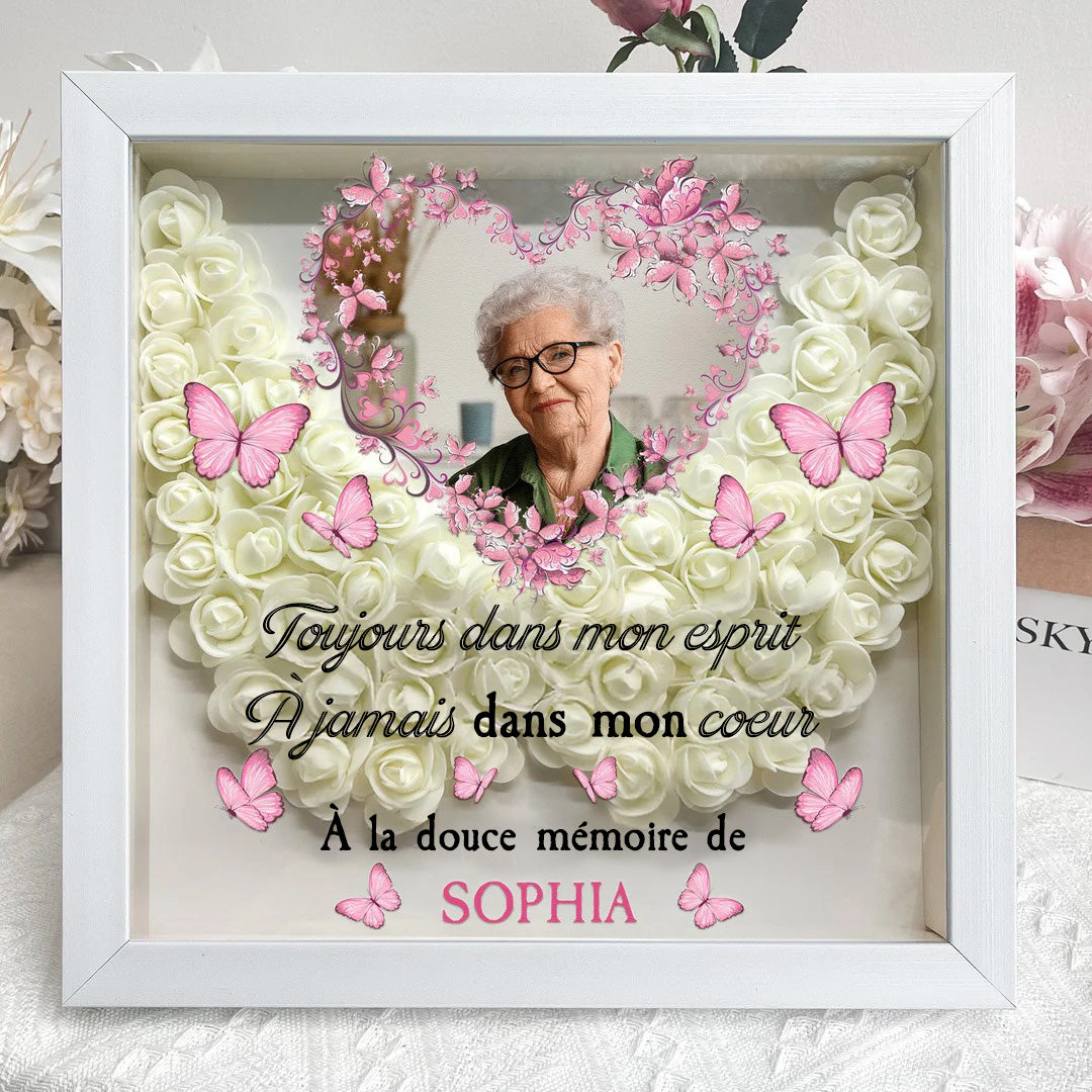 Toujours dans mon esprit, pour toujours dans mon cœur - Boîte à fleurs photo personnalisée