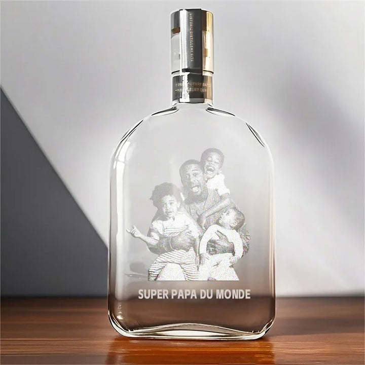 Personnalisez la meilleure bouteille de whisky photo de papa, un cadeau de fête des pères pour papa