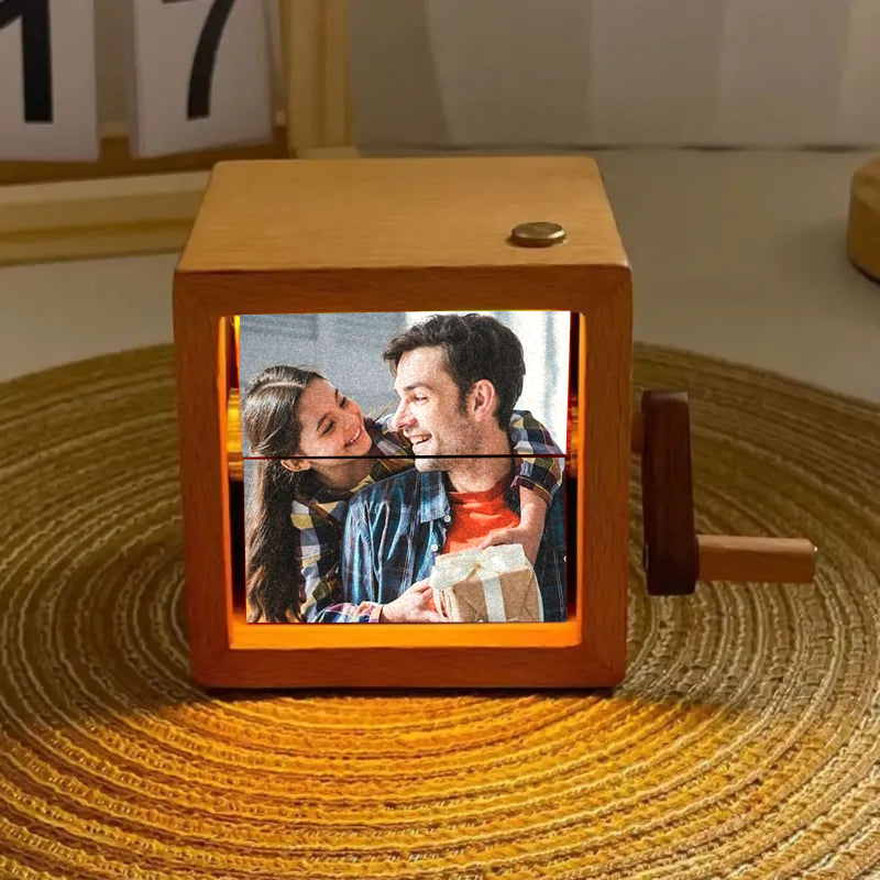 Boîte à Flipbook à Manivelle pour Papa – Cadeau Personnalisé et Unique