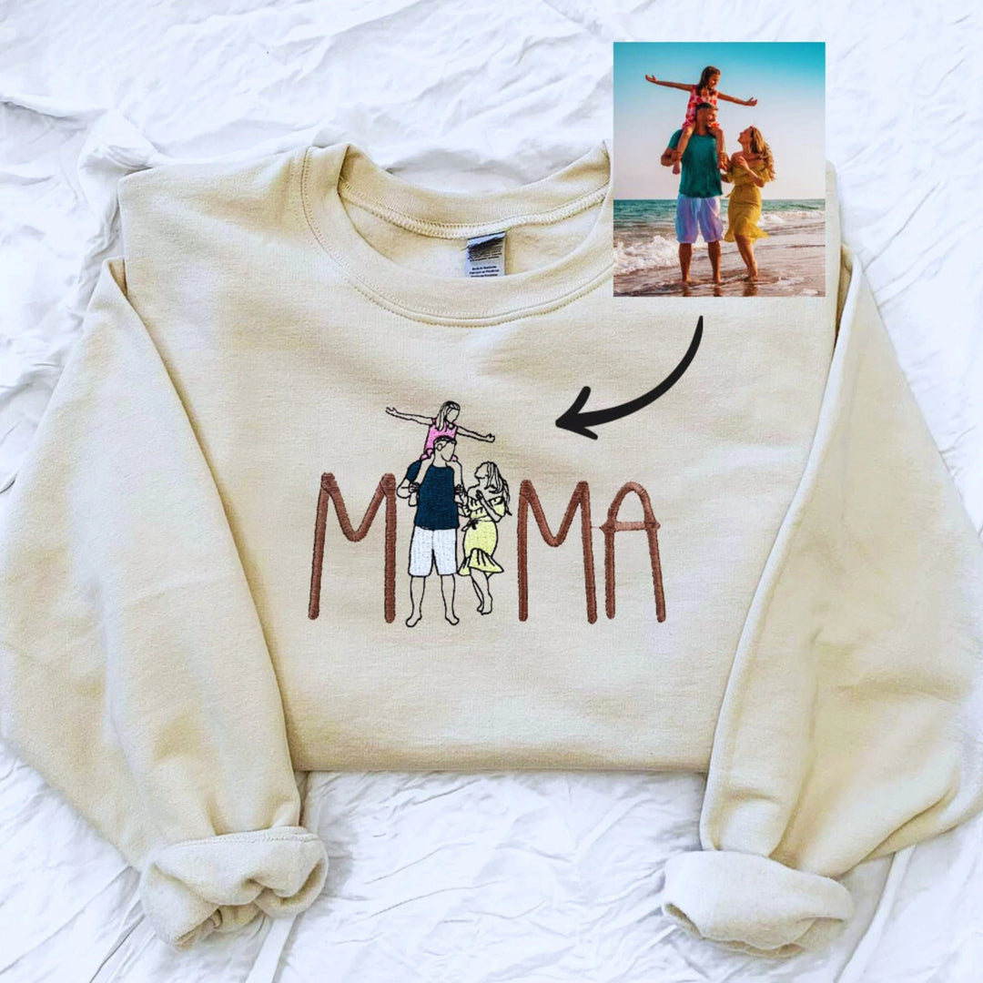 Sweat-shirt Brodé Mama Personnalisé