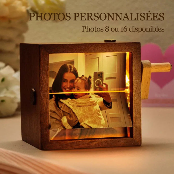 Boîte à Flipbook à Manivelle pour Maman – Souvenir Spécial et Personnalisé