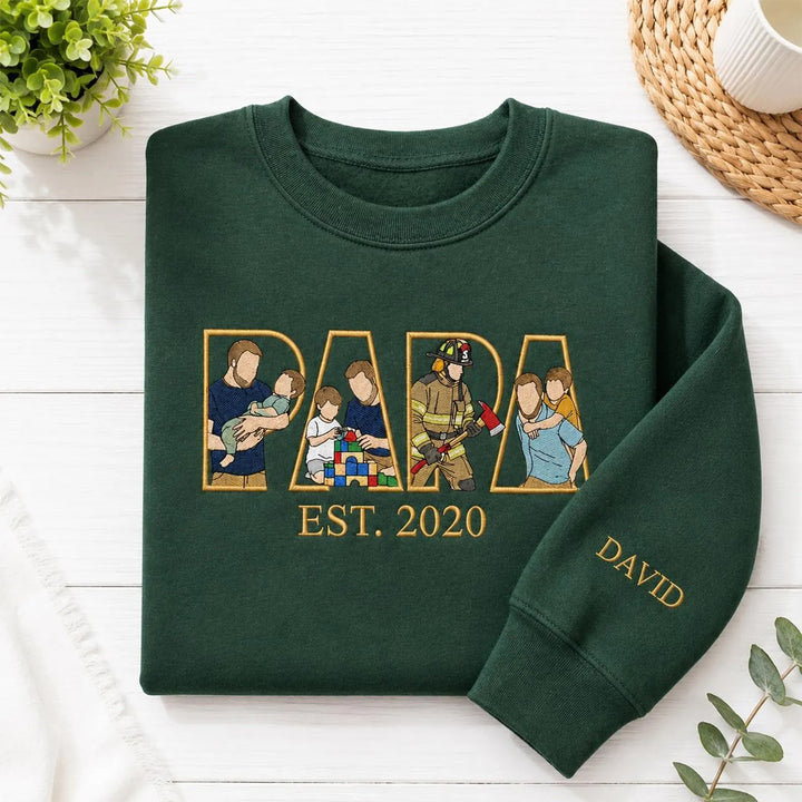 T-shirts et sweat personnalisés brodés à partir de photos, fête des pères