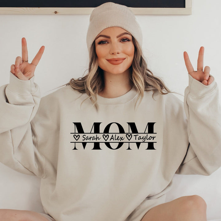 Sweatshirt Personnalisé Maman avec Noms - Confort Personnalisé