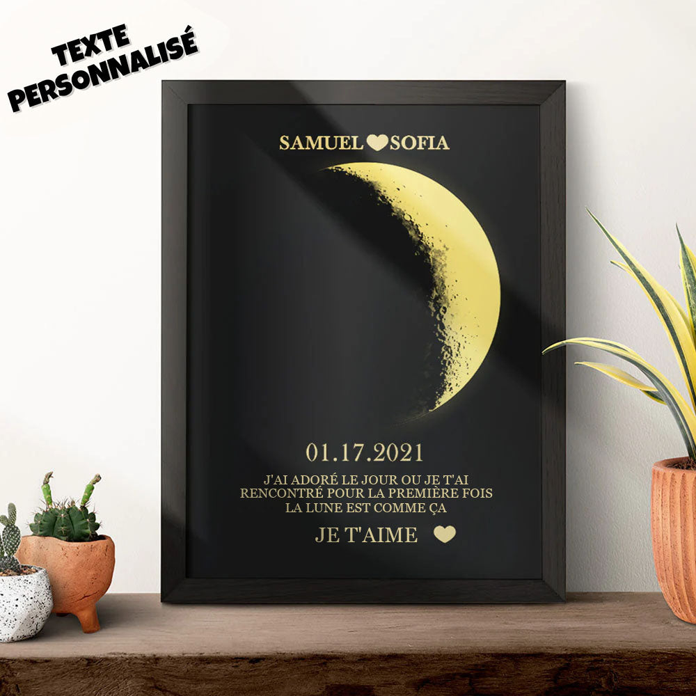 Phases De Lune Et Noms Personnalisés Avec Texte Pour Couple