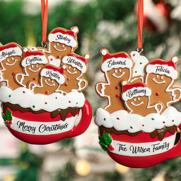Décorations de Noël personnalisées en pain d'épices 2024