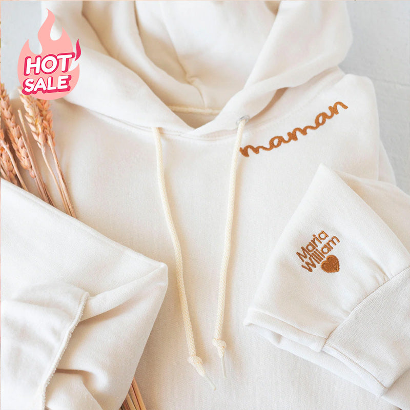 MAMAN Tshirt/Sweatshirt Brodé - Cadeau Parfait pour la Fête des Mères