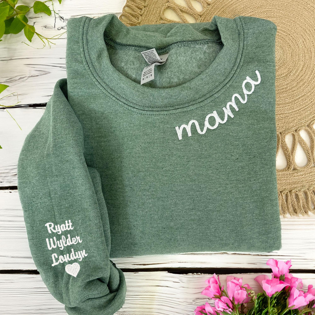 MAMAN Sweatshirt Brodé - Cadeau pour la Fête des Mères