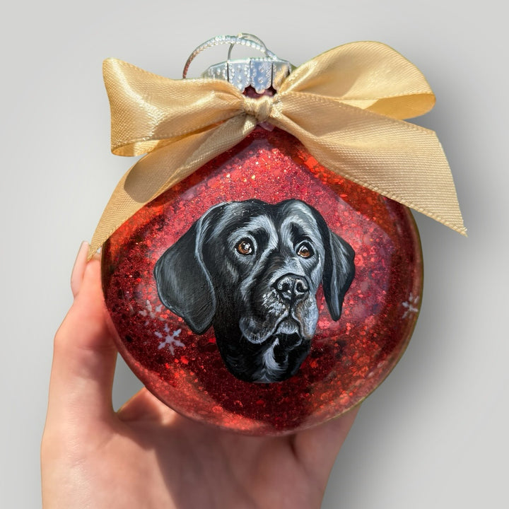 50 % de réduction sur les boules de Noël avec portraits d'animaux