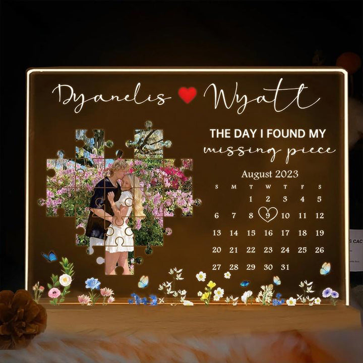 Le jour où j'ai retrouvé ma pièce manquante Lightbox Cadeau personnalisé
