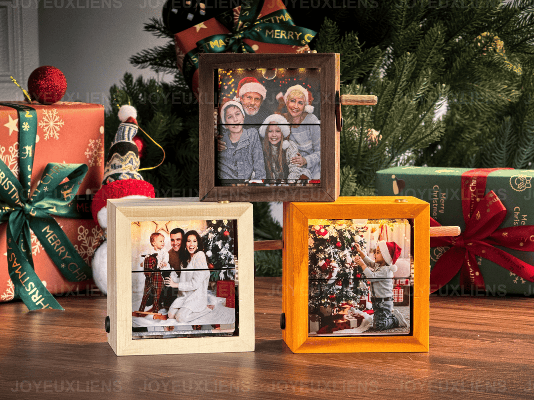 Boîte à Flipbook à Manivelle pour la Famille – Cadeau De Noël