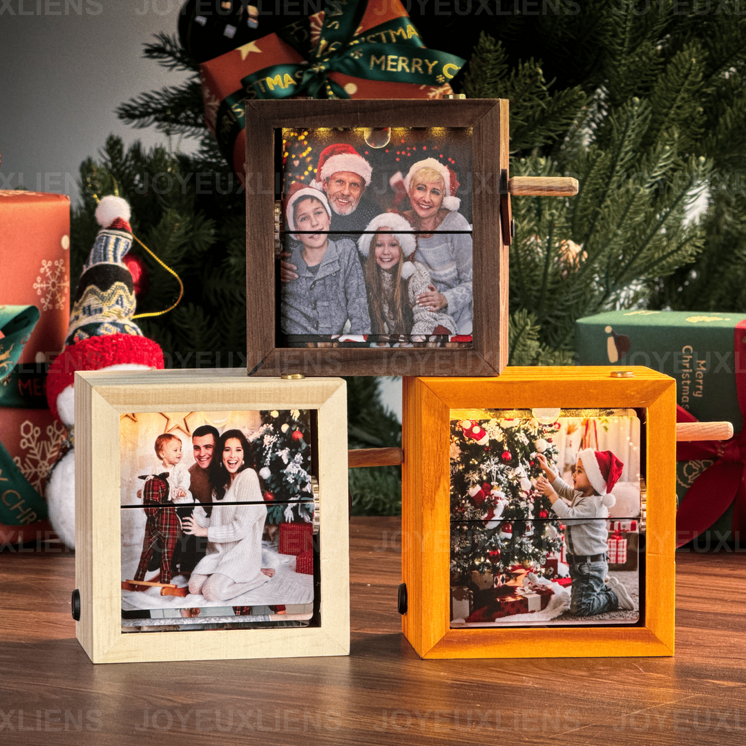 Boîte à Flipbook à Manivelle pour la Famille – Cadeau De Noël