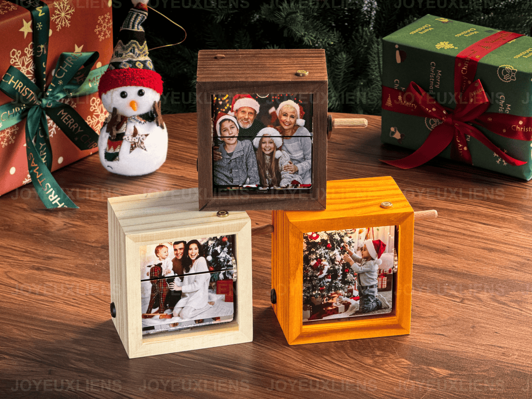 Boîte à Flipbook à Manivelle pour la Famille – Cadeau De Noël