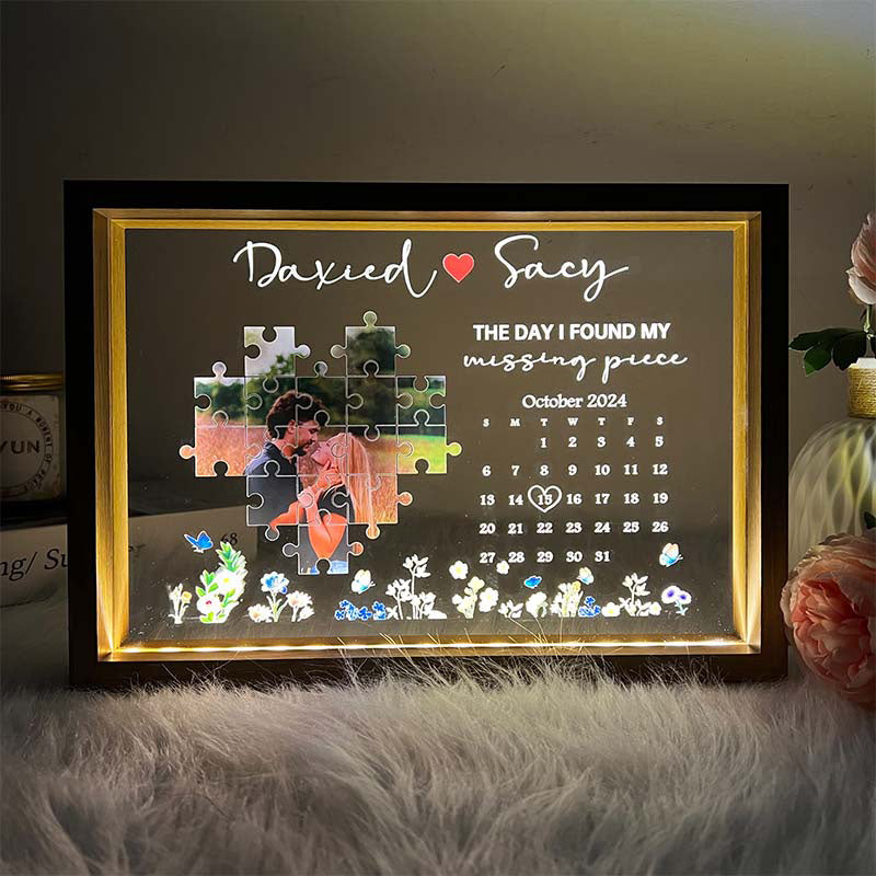 Le jour où j'ai retrouvé ma pièce manquante Lightbox Cadeau personnalisé