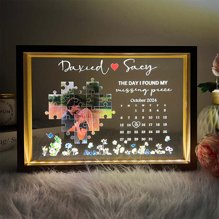 Le jour où j'ai retrouvé ma pièce manquante Lightbox Cadeau personnalisé
