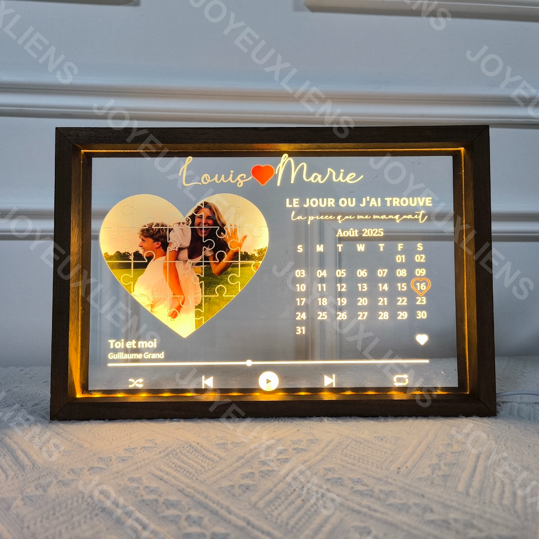 Le jour où j’ai trouvé ma pièce manquante-Boîte lumineuse personnalisée