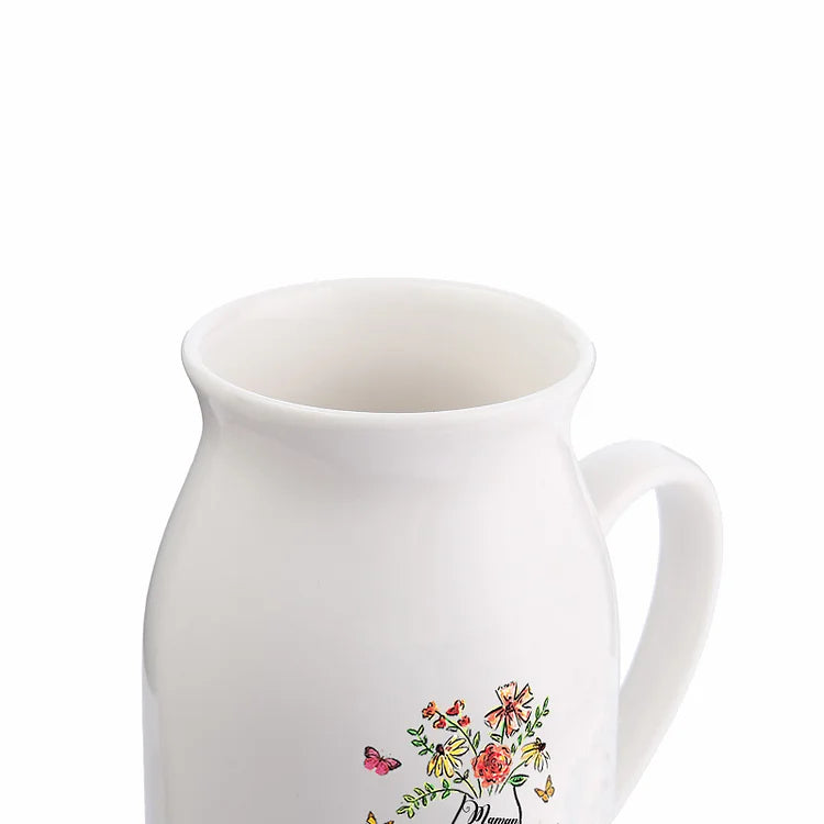 Vase à Fleurs la Main dans la Main 2-8 Prénoms
