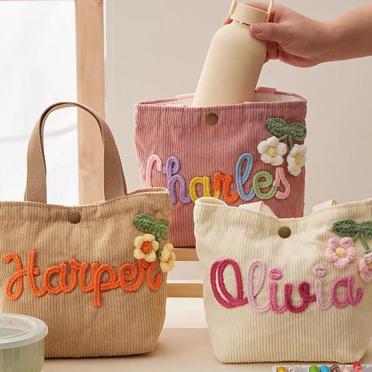 Sac cabas personnalisé avec nom, cadeau pour enfant, cadeau de Noël