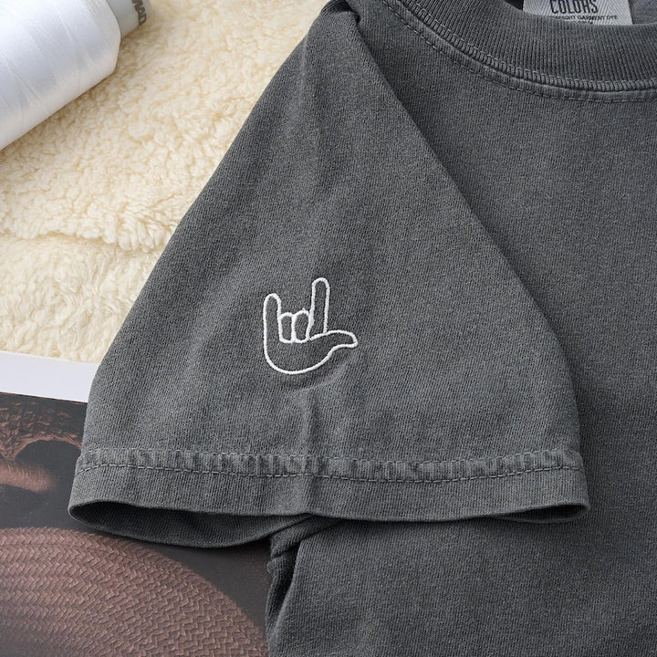 T-shirt Photo Brodé Personnalisé - Un Cadeau Unique pour Papa